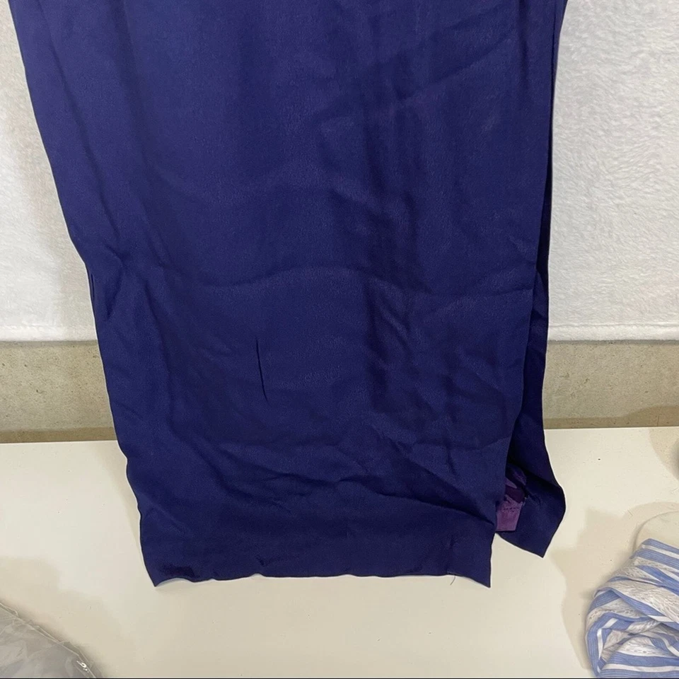 Maxi Vestido Vintage Dave & Johnny Azul Púrpura Sin Mangas Talla 12 Foto 3 de 4