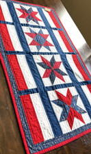 Handmade Quilted Table Runner 4th Of July Sta...