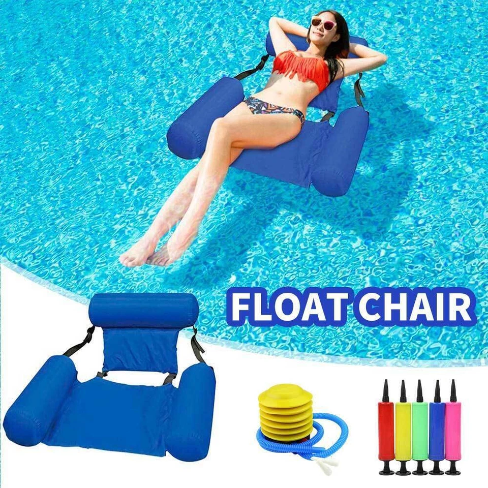 Aufblasbare Floating Wasserhängematte Luftmatratze Wasser Poolsitz Schwimmsessel - Bild 4 von 4