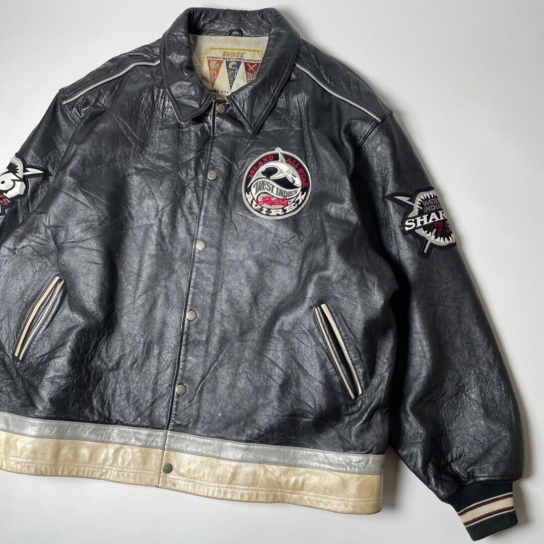 AVIREX USA Varsity Leather Jacket Size 6XL | eBay AVIREX USA Varsity Leather Jacket Size 6XL | eBay