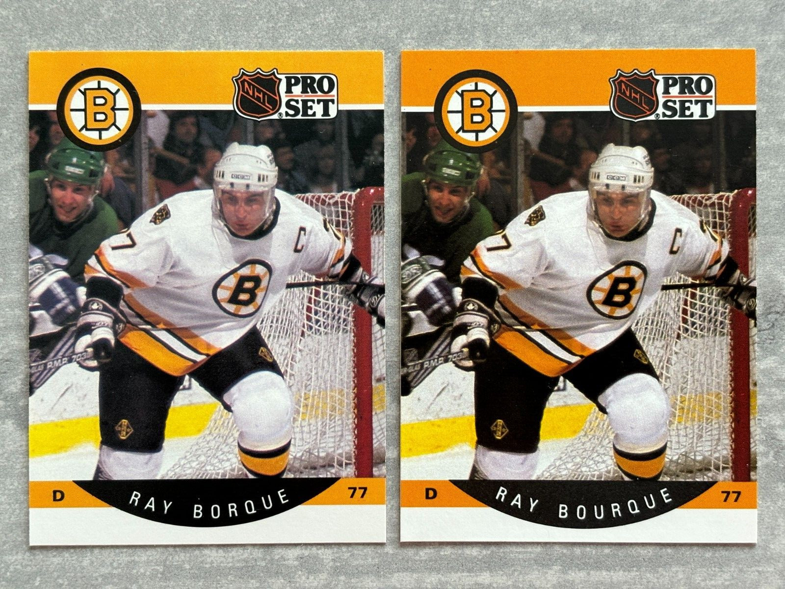 Ray Bourque #1 Hockey Cards 1990 Pro Set trading card — raw and PSA graded price guide