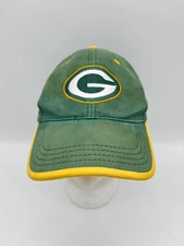 Green Bay Packers Hat Distressed Strapback Adjustable Embroidered Logo