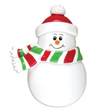 Smiling Snowman Personalized Christmas Ornament/Building A Snowman/Winter Fun