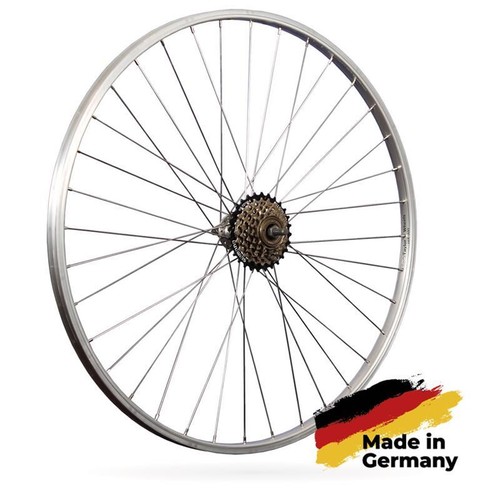 28 Zoll Fahrrad Laufrad Hinterrad Aluminiumfelge mit 6 fach Schraubkranz silber - Bild 8 von 9