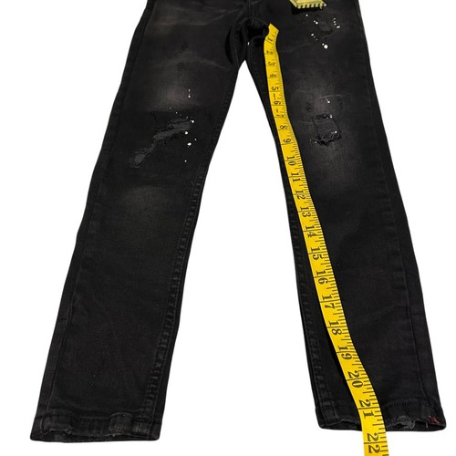 NWT Noizz Black Paint Splatter Distressed Jeans Kids 8 - Picture 6 of 9