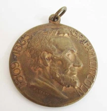 Vintage Advertising Watch Fob Premium Illinois Watch Co Lincoln Cast Metal 1920s