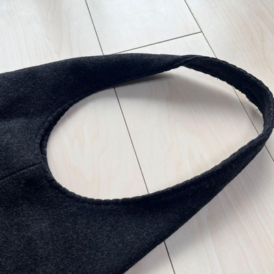 Miu Miu Archive One Shoulder Bag Felt Wool Gray Ribbon Y2K 90s 00s
