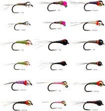 36 Effictive Tungsten Bead Perdigon Nymphs Fly Fishing Flies Assortment | Tro