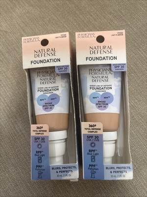 2 Physicians Formula Natural Defense Foundation Light To Medium New In Box 2023