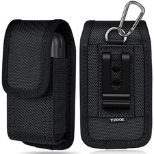 ykooe Nylon Belt Clip Holster Compatible with Nokia 2720 2660, Alcatel Black