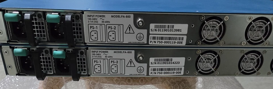 Palo Alto PA-850 Next-Gen Firewall VPN Gateway 2x Power Supply SFP & Rack Ears - Image 2 of 3