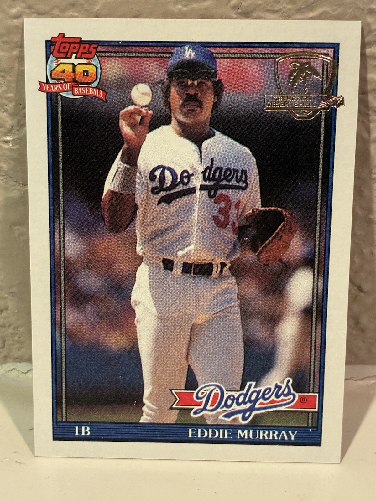1991 Topps Operation Desert Shield #590 Eddie Murray Los Angeles Dodgers NRMT B