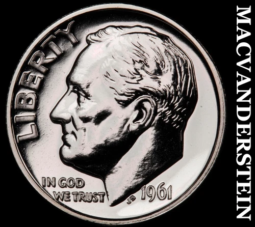 1961 Silver Roosevelt Dime-Choice Gem Proof Lustrous No Reserve #G8588