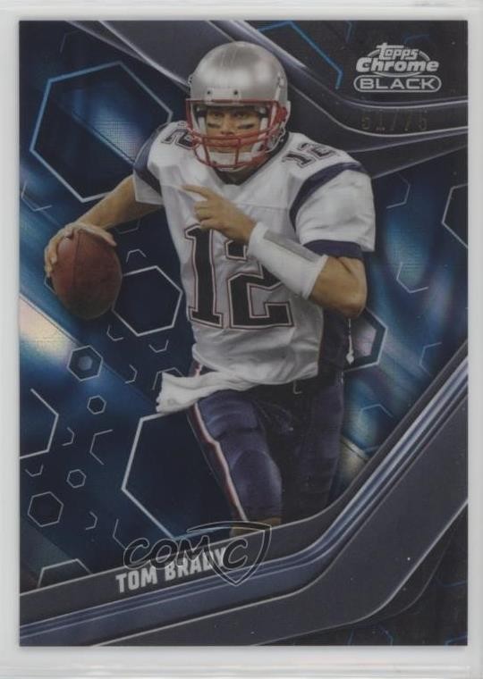 2023 Composite Topps Chrome Black Blue Lava Refractor 51/75 Tom Brady #130 4z8