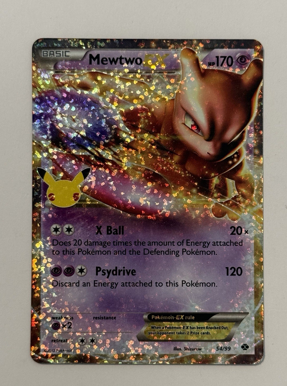 Mewtwo EX - 54/99 Celebrations 25th Classic Collection Ultra Rare Pokemon