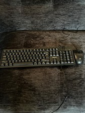 keyboard and mouse wired black brand inland slightly used in good condition