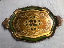 Vintage Italian Florentine Wooden Tray