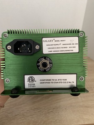 Galaxy Sunlight Supply Model 902517 600watt Untested As-Is green