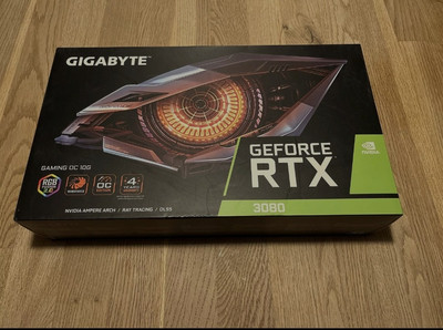 GIGABYTE GeForce RTX 3080 Gaming OC 10GB GDDR6X Grafikkarte inkl. Ersatzlüfter