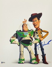 TOM HANKS & TIM ALLEN SIGNED 11X14 PHOTO TOY STORY AUTHENTIC AUTOGRAPH BECKETT