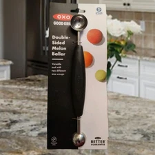 OXO Good Grips Double-Sided Stainless Steel Melon Baller Non-Slip Grip Handle
