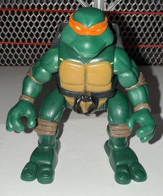 Vintage 2003 TMNT Michelangelo Action Figure Playmates Orange Mask Toy Loose