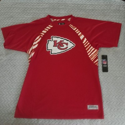  NFL Zubaz Men's Kansas City Chiefs Solid Zebra Accent T-Shirt Size Small NWT