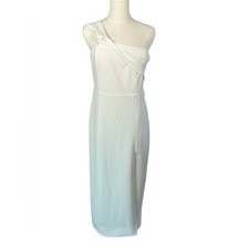 Lulu's White One Shoulder Dress