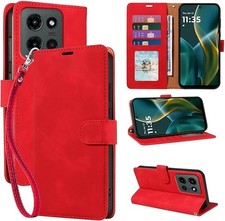 RFID Blocking Wallet for Moto G 2026/2025 Case, PU Leather Flip Cover with Card