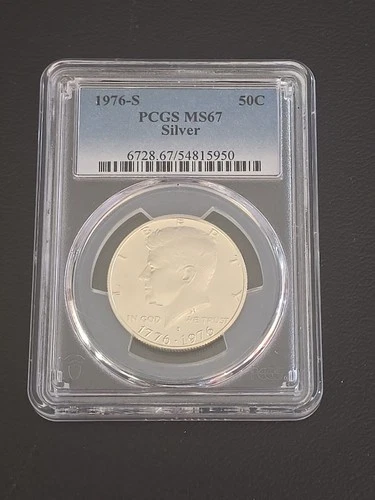PCGS 1976 S Kennedy Bicentennial Silver Half Dollar Unc MS67*