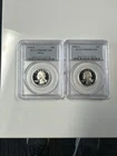 1994-S SILVER & 1994-S Clad Proof  WASHINGTON  QUARTER 25c PCGS PR69DCAM  Frosty