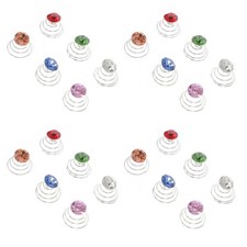 60Pcs Spiral Hair Clips Rhinestone Wedding Hairpins Assorted Color
