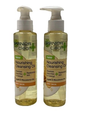 2 garnier clean nourishing cleansing oil dry kin 4.2oz scuffed exterior