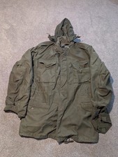 US Army Jacket Mens Medium Long M65 Field Coat OG-107 Vintage Military 1980s