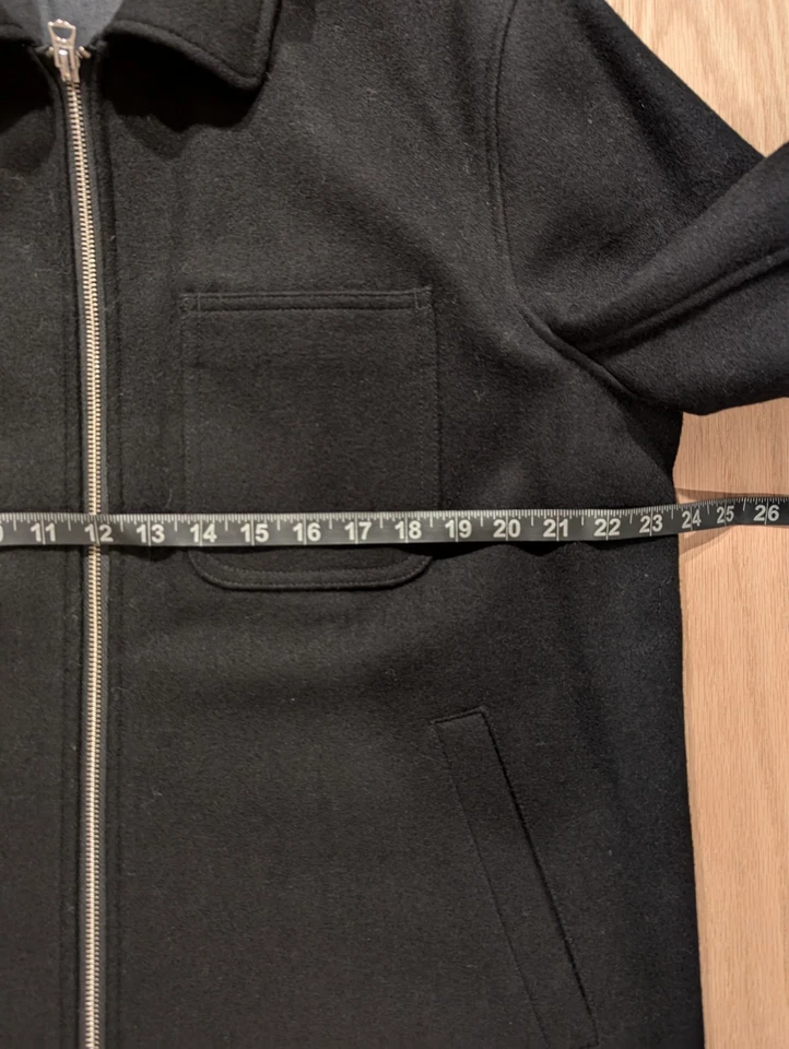 JCREW Wool Quad Jacket Black L zip skiff city harrington detroit university - Image 4 of 4