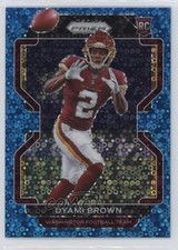 2021 Panini Prizm Rookie No Huddle Blue Prizm 10/79 Dyami Brown #353 10k8