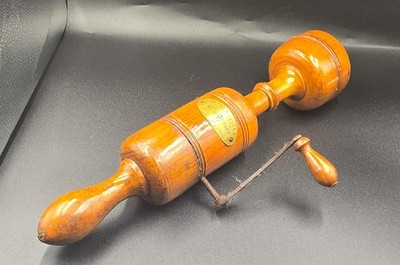 RARE 1920s Japan Hand-Crank Massager Taisho Wooden Vibrator