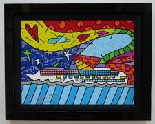 ROMERO BRITTO *** CRUISE AT SEA  ***  S/N LIMITIERTE  LEINWAND AUS 2010 ! TOP !