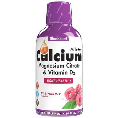 Bluebonnet Liquid Calcium Magnesium Citrate & Vitamin D3 Raspberry 16 fl.oz