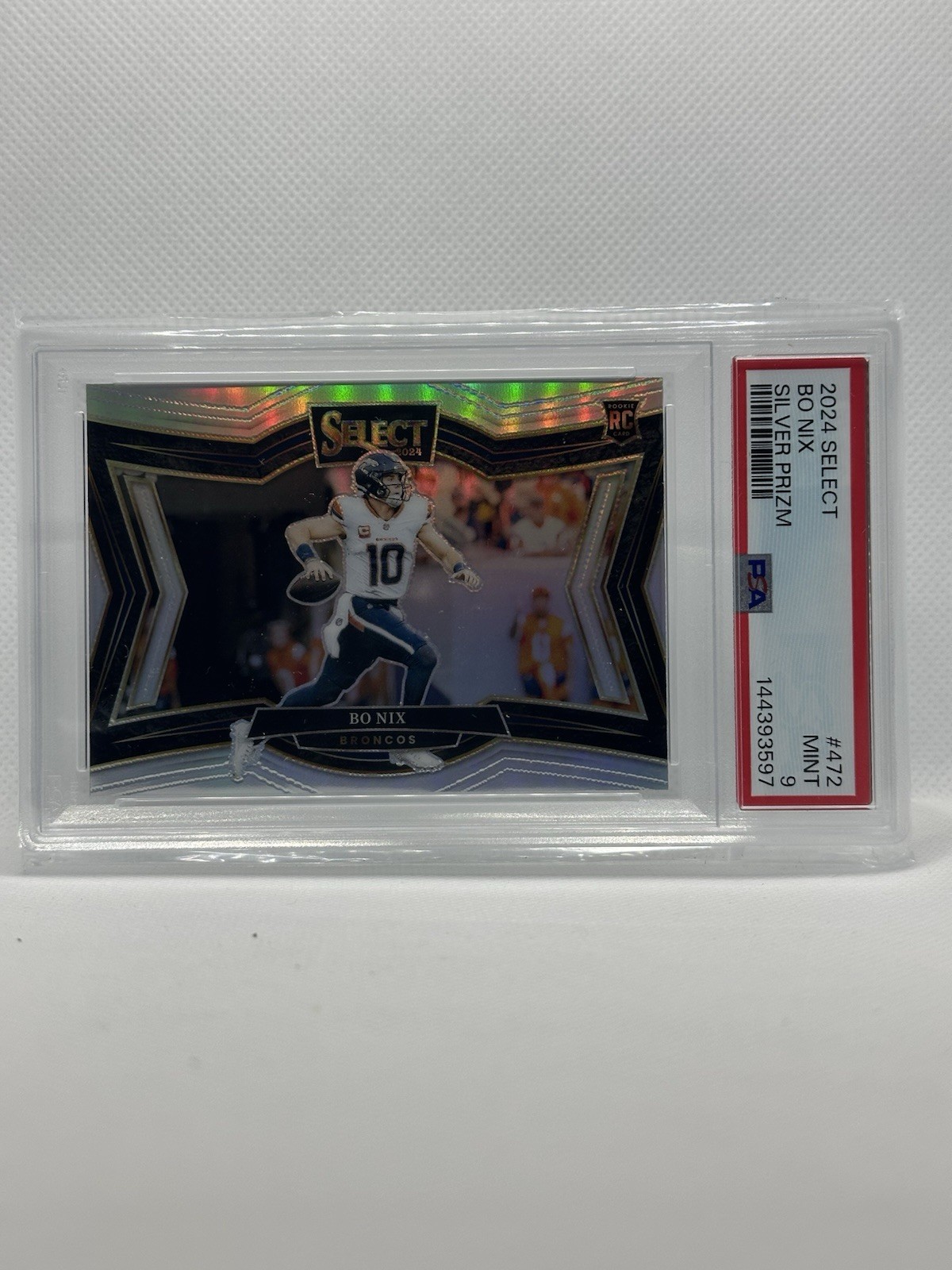 2024 Panini Select - Field Level Bo Nix #472 Silver Prizm (RC)