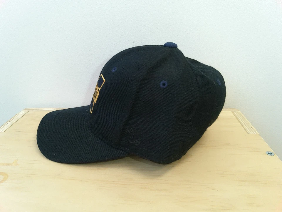Vintage Michigan Wolverines Zephyr Graf-X Fitted Hat 7 1/4 90s Big Logo Spellout - Image 2 of 4