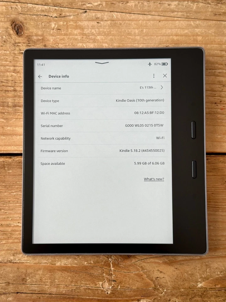 ✨ Kindle Oasis 10th Generation 8GB WiFi No Ads 🚫 7" Premium E-Reader Z9 - Image 2 of 4