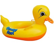Inflatable Rubber Duck Pool Float for Kids, Swimming Pool Floats Boat Seats B...