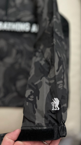 AAPE by A Bathing Ape Adult Camo Half Zip Rain Jacket - Men M/Women L - MRSP$420 - Picture 6 of 12