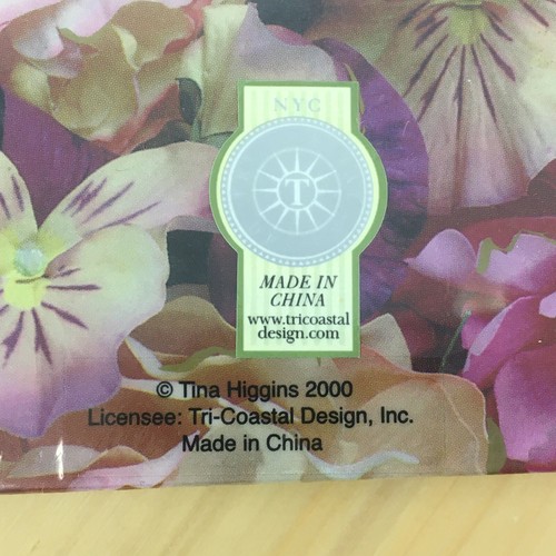 Tri Coastal Design Set 4 Pezzi Floreale Stazionario Tina Higgins 2000 Nuovo NOS - Foto 5 di 6