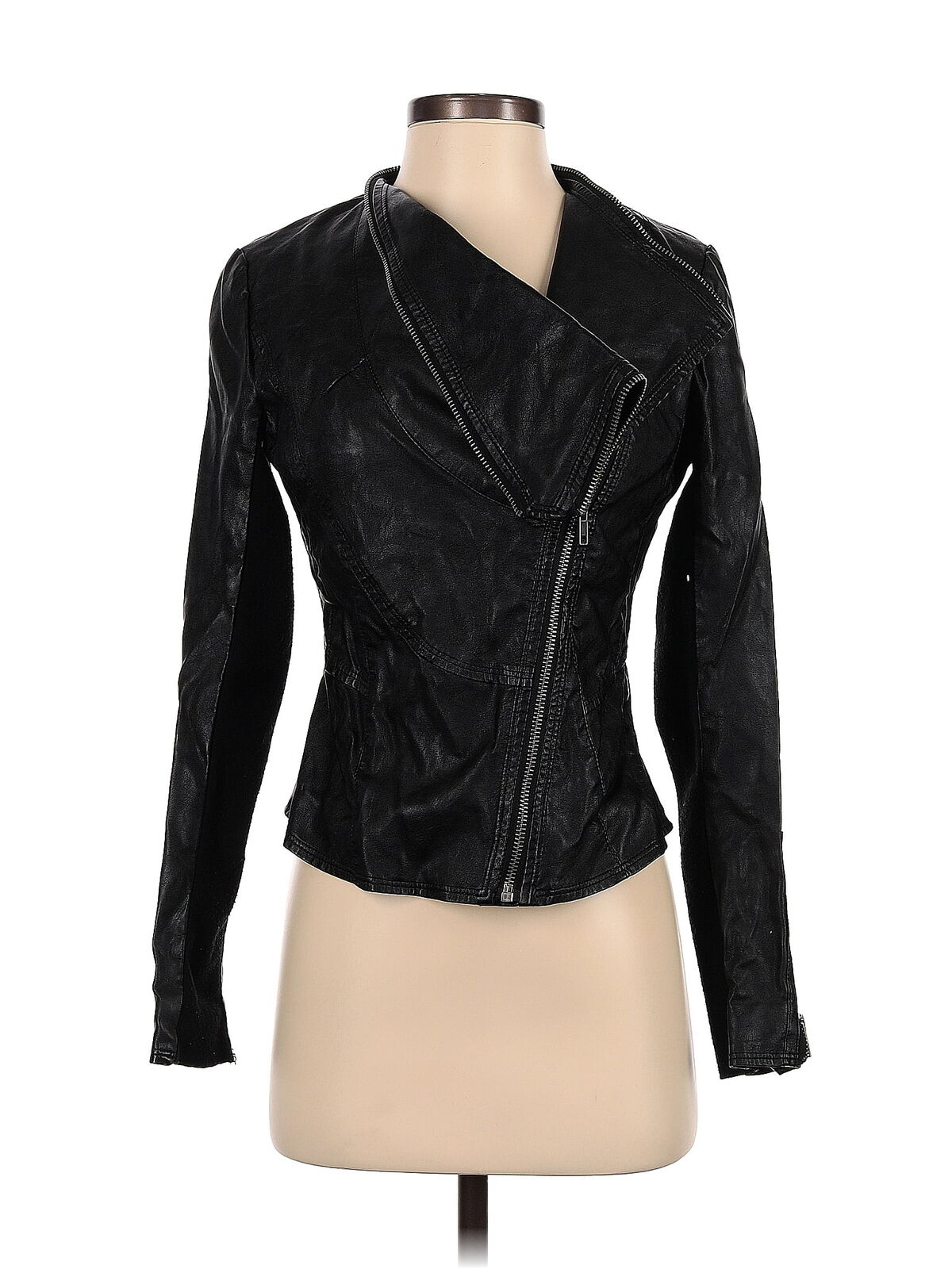 Blank NYC Women Black Faux Leather Jacket XS - image 1
