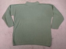 Vintage 90s Spunky USA Made Womens Oversize Green Sweater 3D Cable Knit