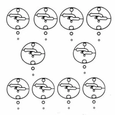 10 PACK Carburetor Bowl Gasket for 698781 Nikki Carb