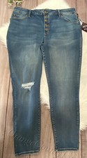 Women' Plus size High-Rise Distressed skinny Jeans Ava  Viv Pants 20W 22W 26W