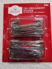 Christmas Tree Ornament Hooks 2-1/2 Inch Metal 1 pk of 120 Wedding Holiday Time